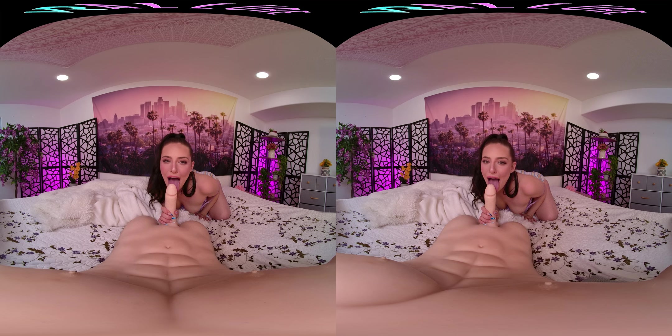 Your beautiful girlfriend puts on a show for you in virtual reality