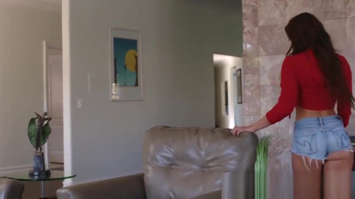 Cute babysitter takes rod