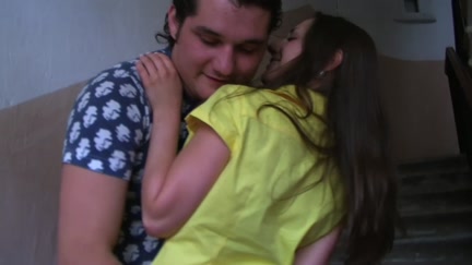Youthful blond fuck in the face hole at the entrance
