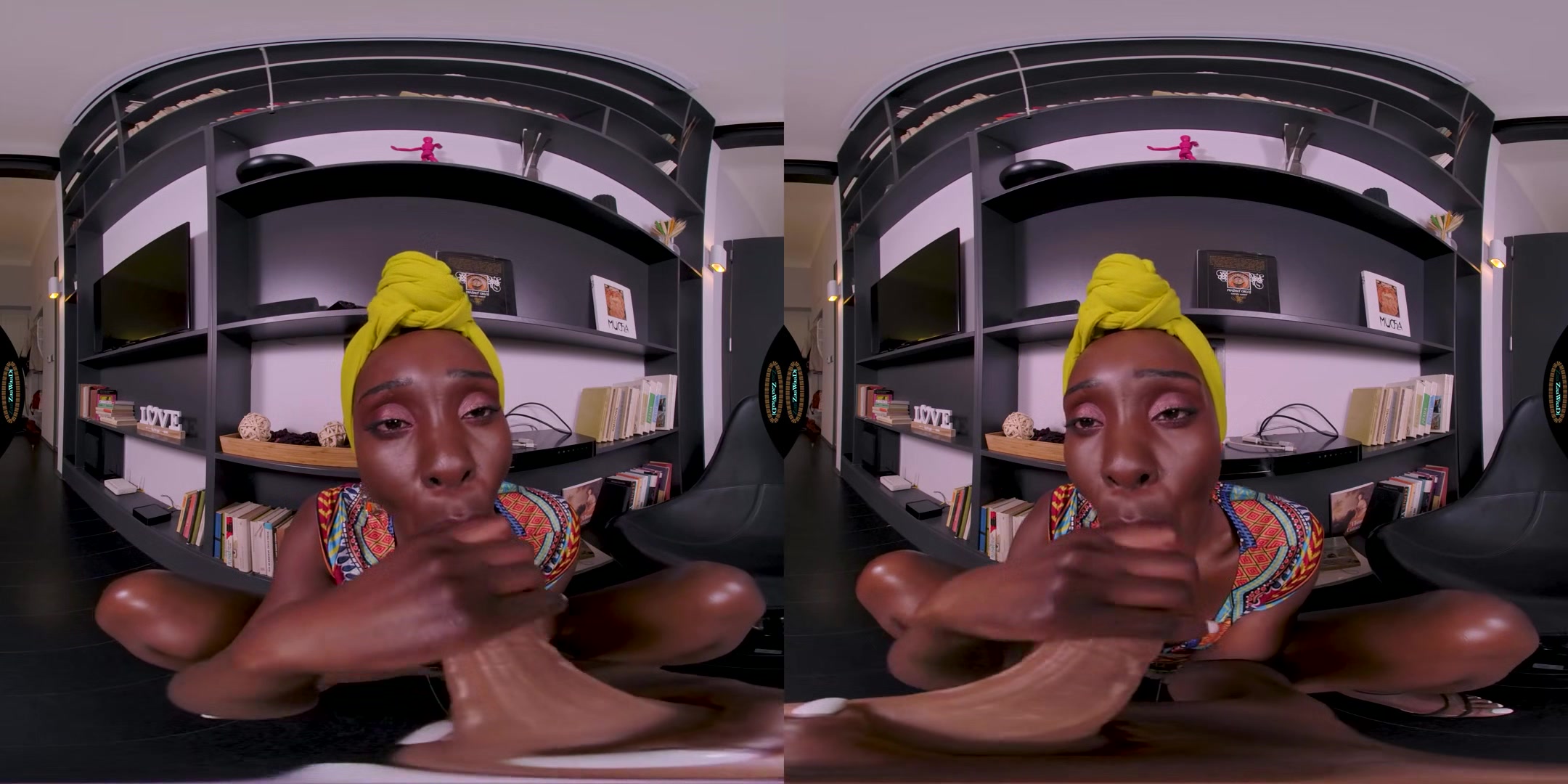 Nice Time In The Library - African Babe Solo Masturbation