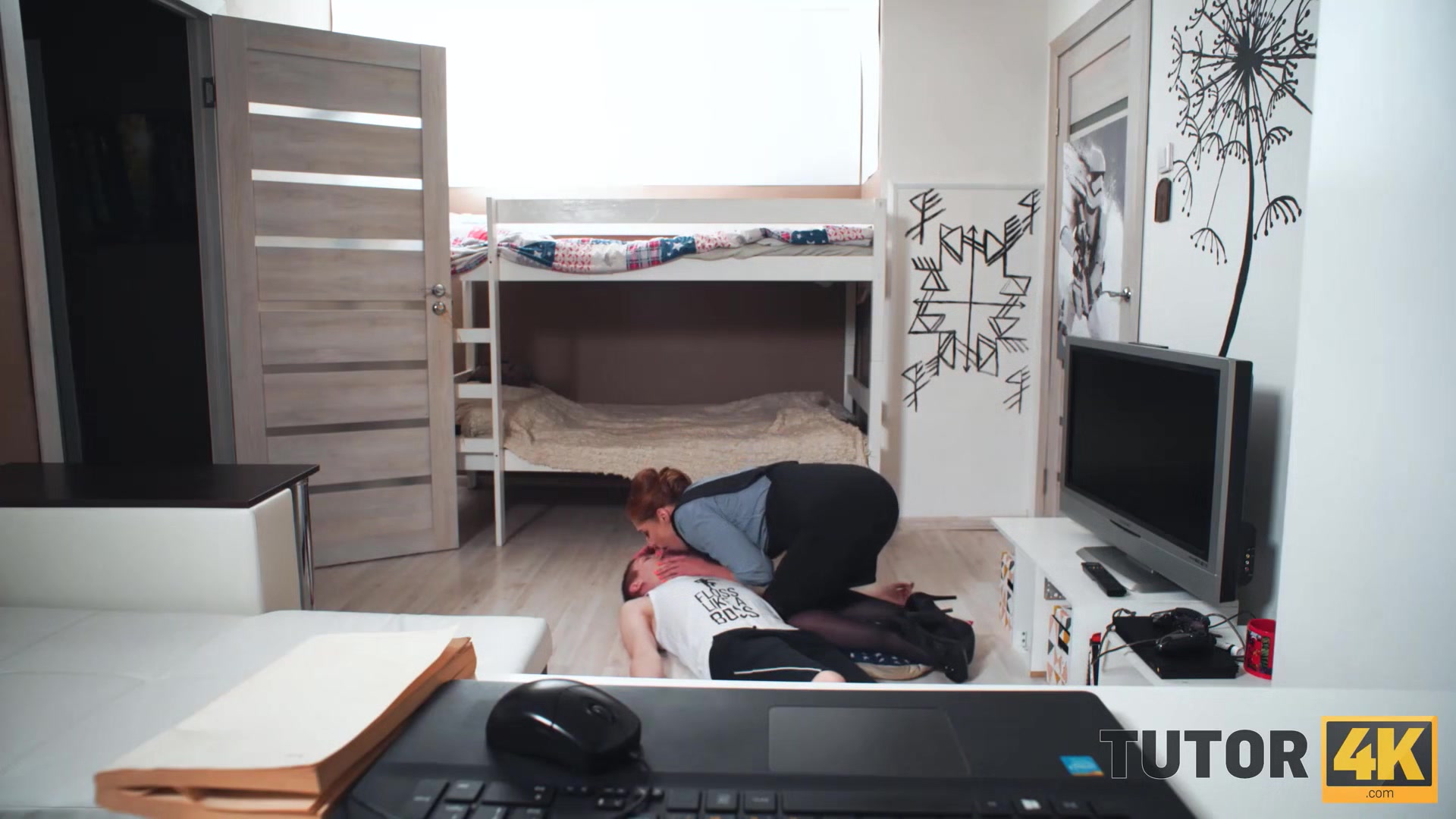 TUTOR4K. Mature teacher seduced by disciple who simulated heart attack