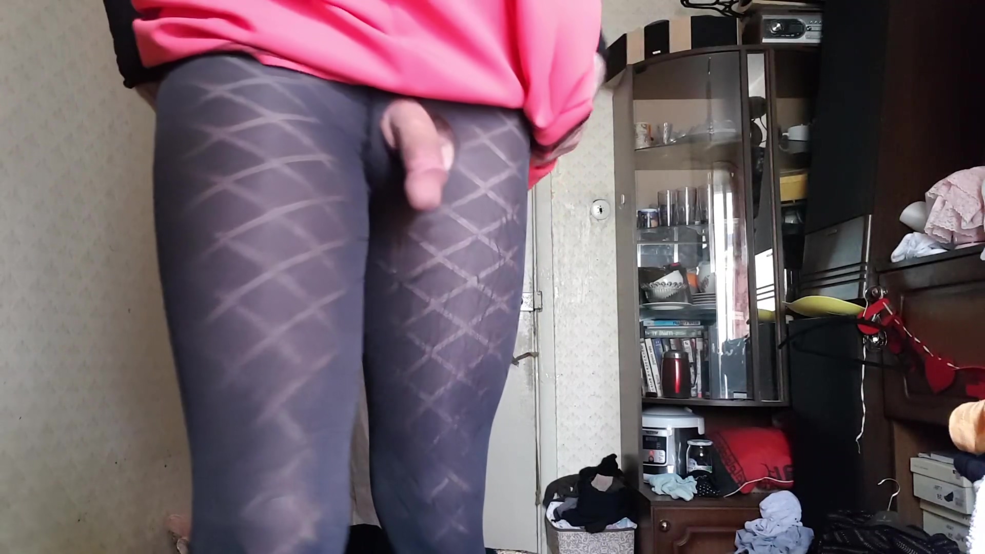 Masturbating teenager 18+ Big Cock In Step daddy Room. Solo Male Gives Handjob