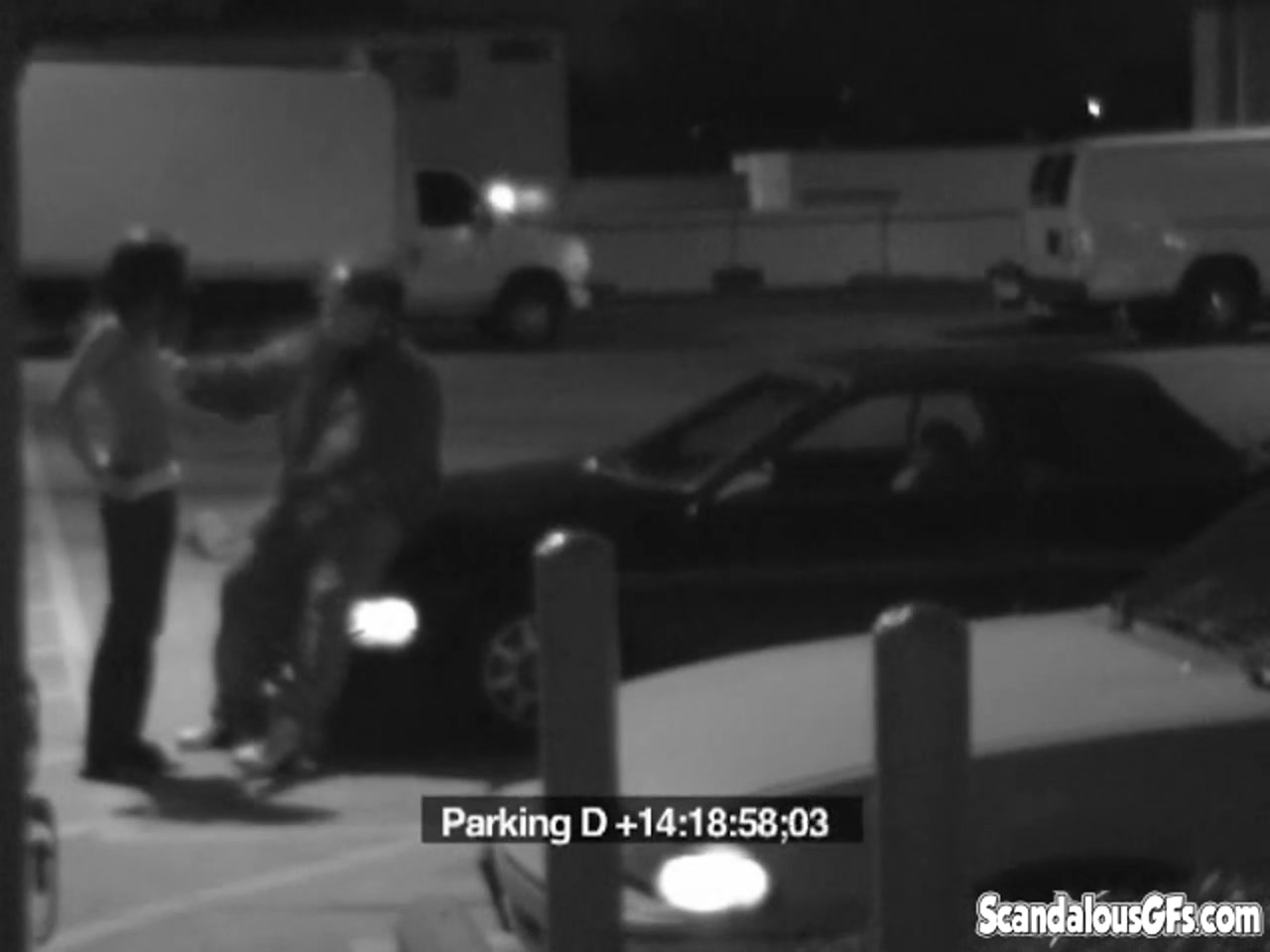 Cock whore sucks off security attendant