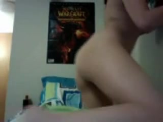 Japanese babe fingered her pussy while watching at my cock