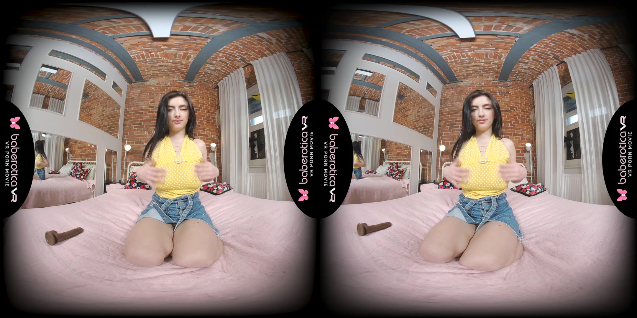 Mysterious Brunette Izzi Fucks Her Ass With A Brown Dildo