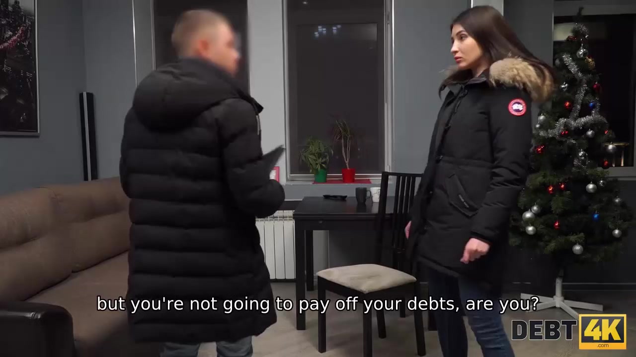 Debt4k. Slender girl finds sex the best way to return the loan for a new car
