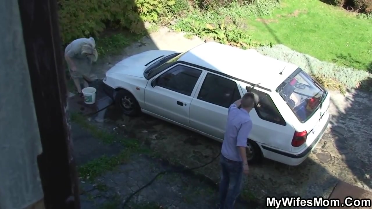 Her Hubby Fucks Busty Blonde Outside