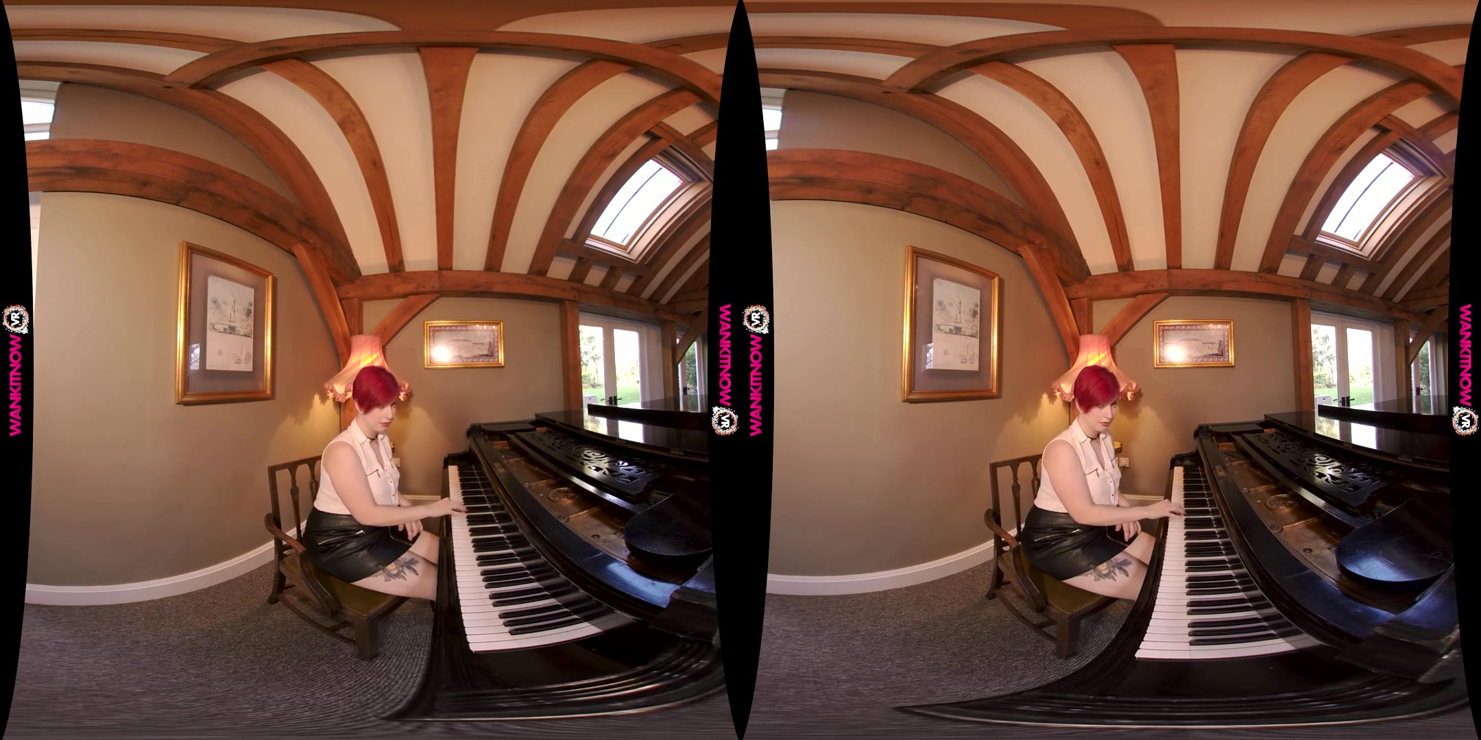 Pervy Pianist - Curvy Fingering Short Red Hair - SexLikeReal