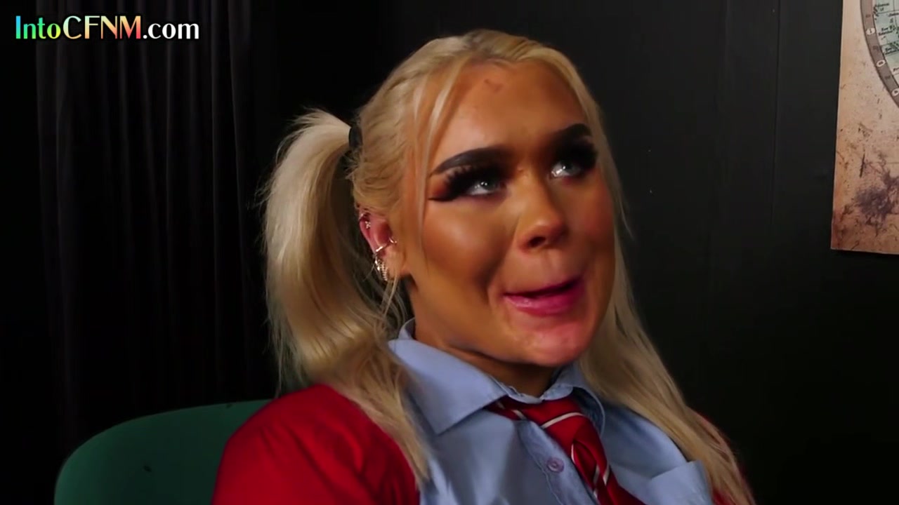 CFNM British students suck professor cock in college 3some