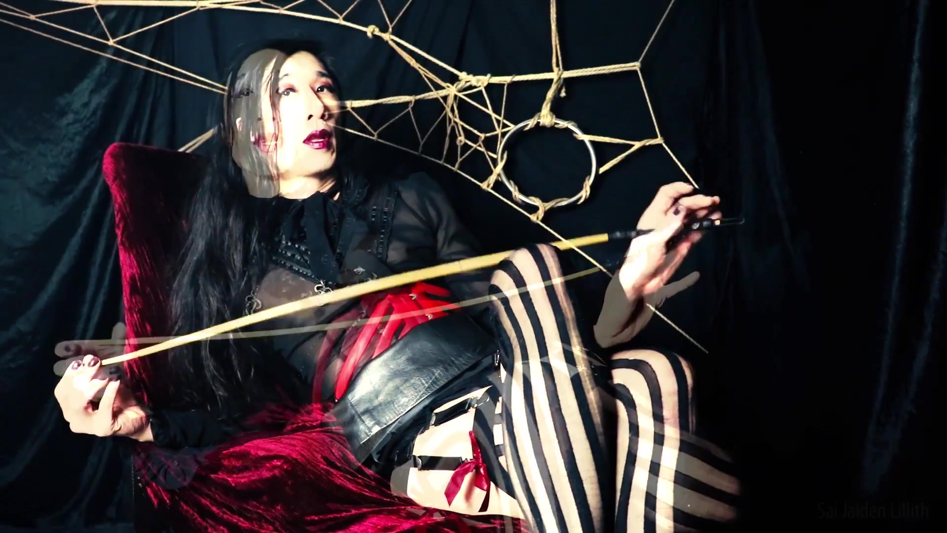 Headmistress Lillith - Distracted & Caned (Solo - Leg / Boot Fetish)