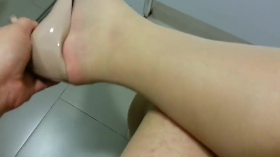 Beige Patent Pumps With Pantyhose Teaser 21
