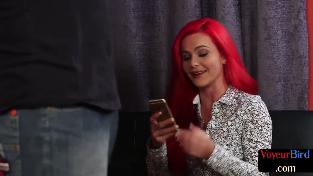 Redhead enjoys secretly filming roommates jerkoff