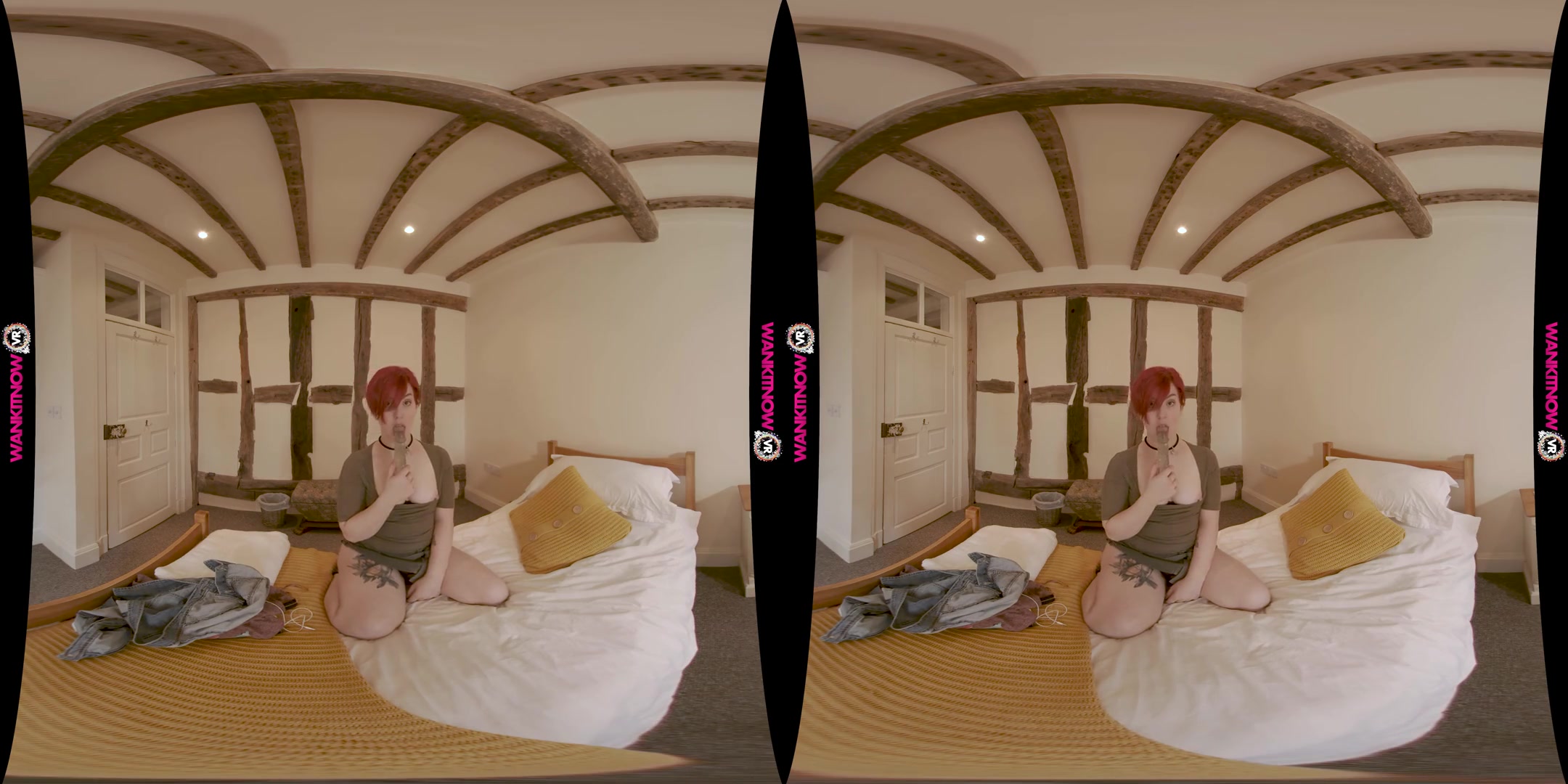 Sharing is Caring - Taboo Stepsister Striptease with Busty Pale Redhead teen 18+