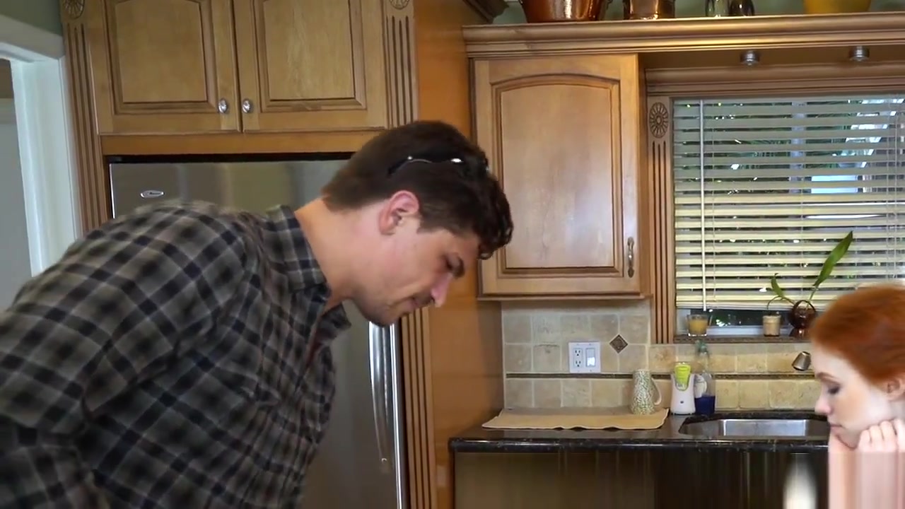 Petite redhead drilled by lucky older guy