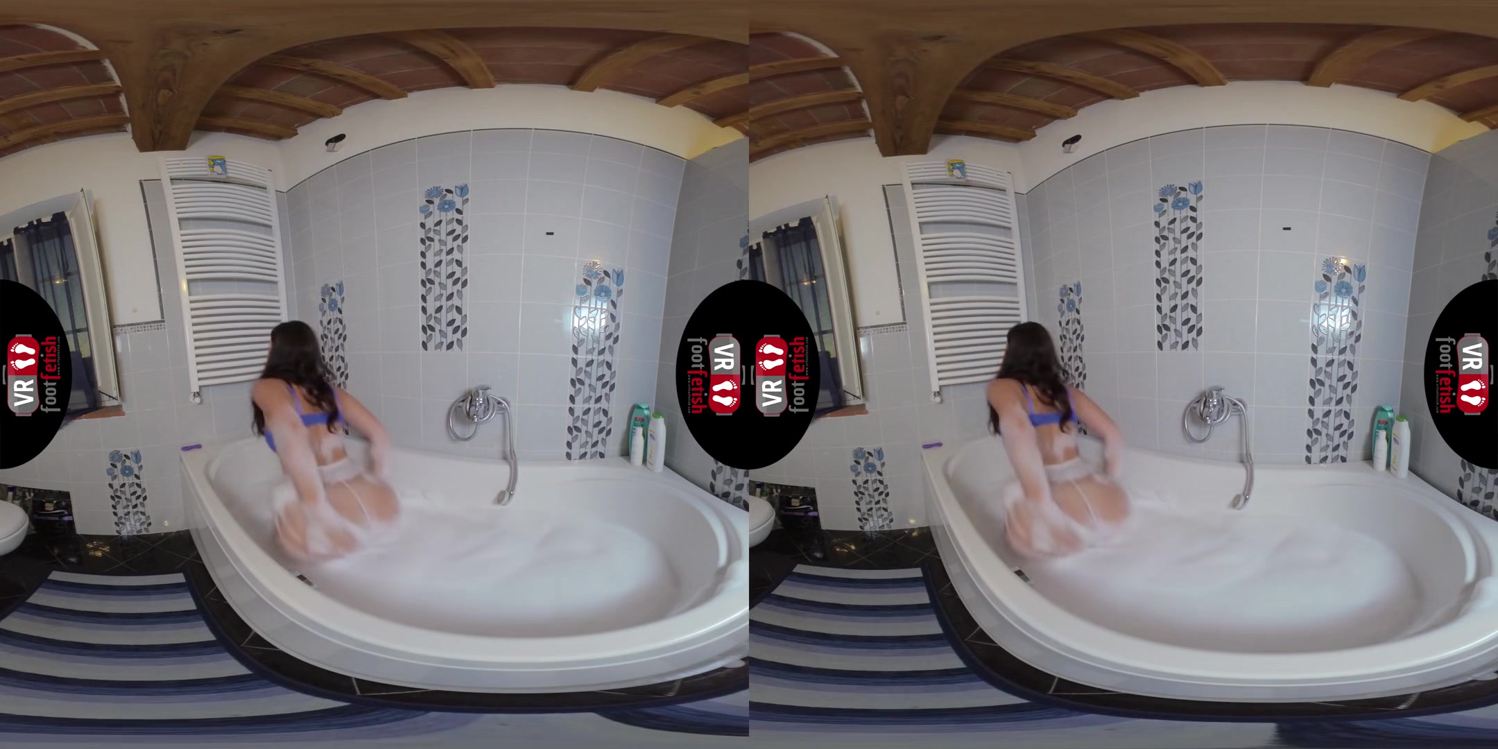 Insanely Sexy Lilian Takes A Bath With Her Nylons On; Leg and Foot Fetish Virtual Reality Solo