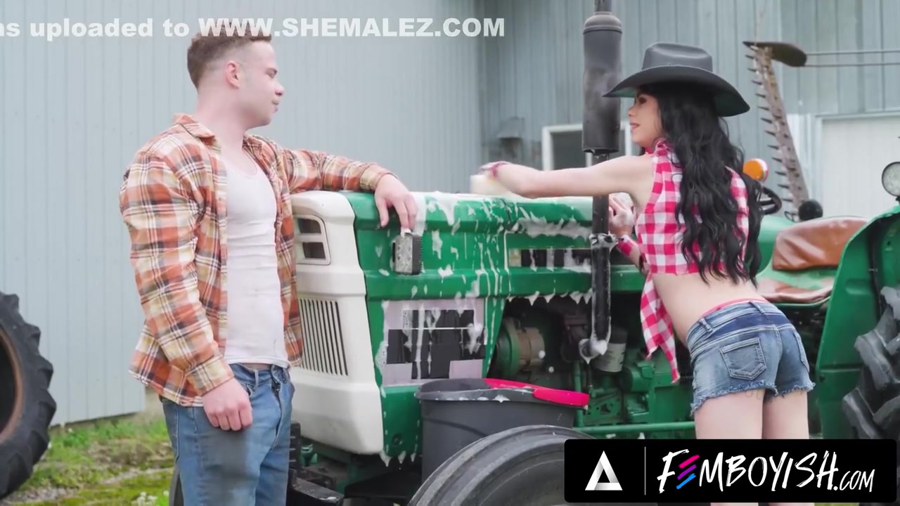 Ranch Owner Hard Fucks Cowgirl Femboy Sydney Next To His Tractor - Marcus Mcneil