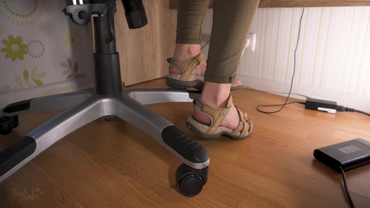 Worship My Sexy Feet In Worn Sandals Under Table