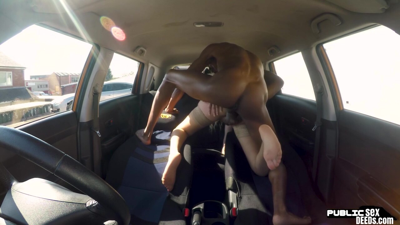 IR driving tutor MILF fucked in car by BBC mechanic dude