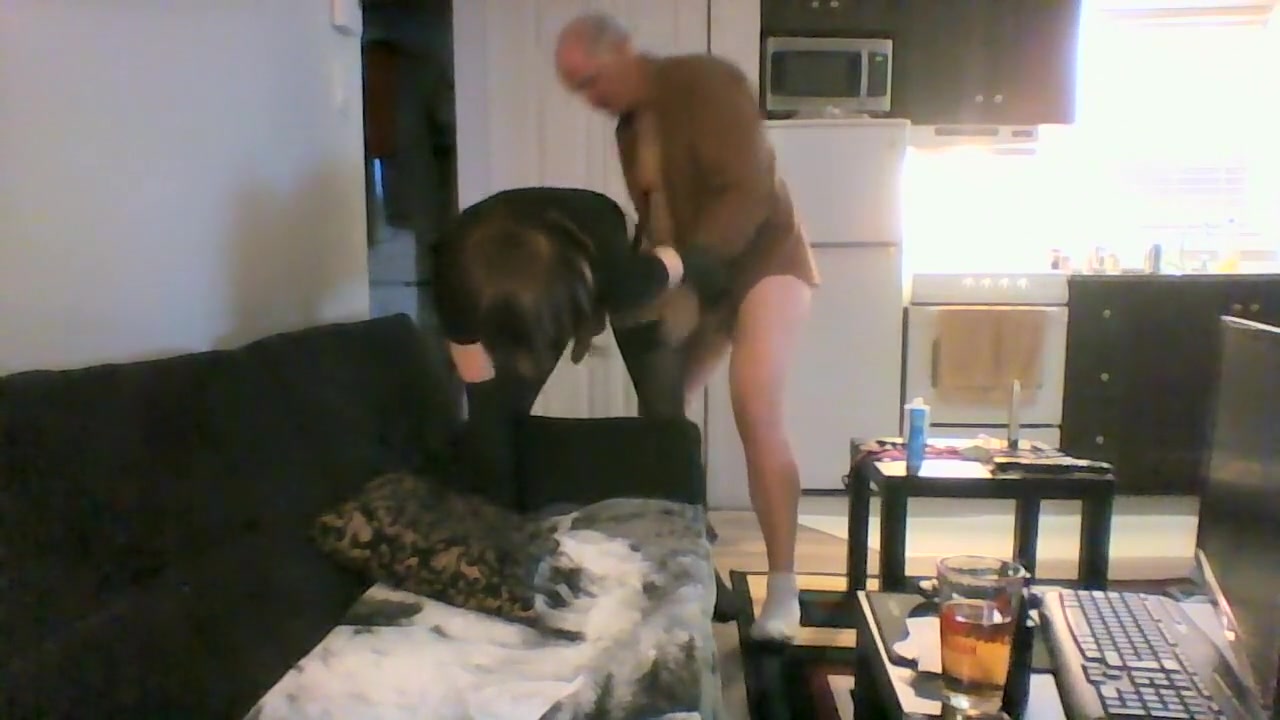 Crossdresser getting fuck by a random old man
