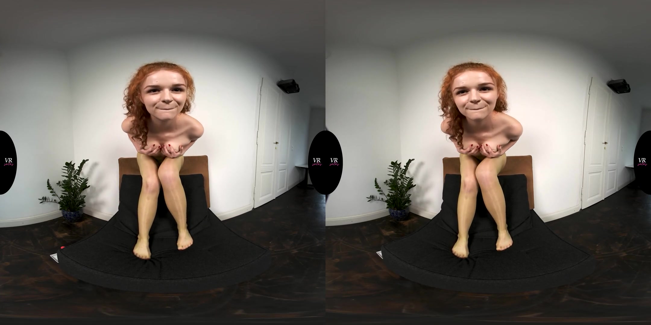 VR Debut for Redhead Cutie Anabelle; Amateur Redhead Solo