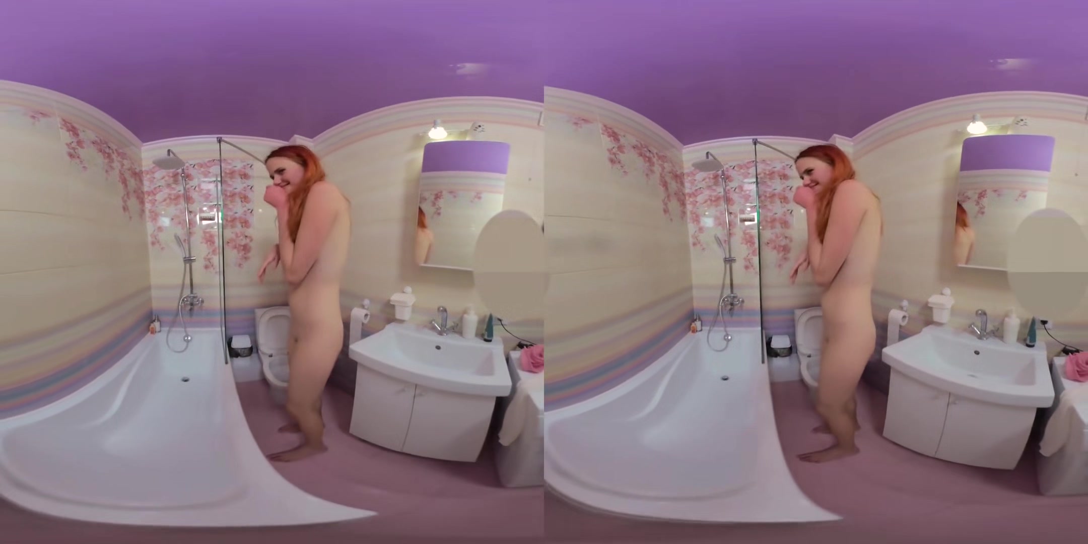 Hot Redhead Teen Anabel P** In Bathroom - Amateur Watersport Voyeur