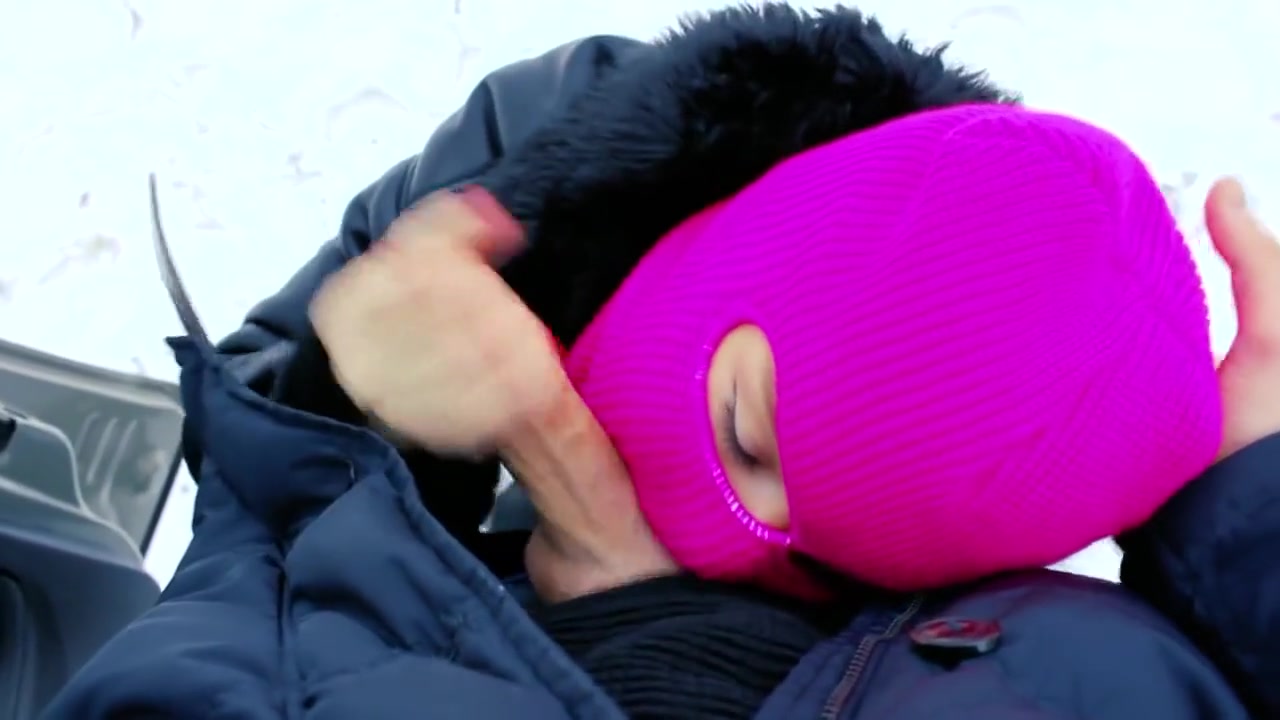 Hot stepsister doing blowjob in nature and gets cum on face