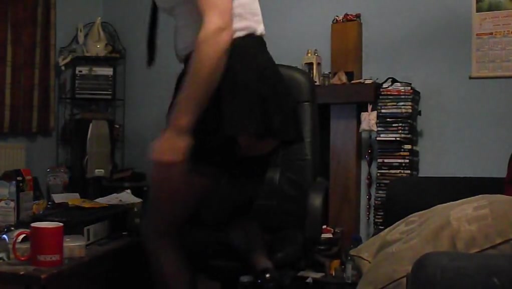 Having fun wearing my sexy school uniform 2