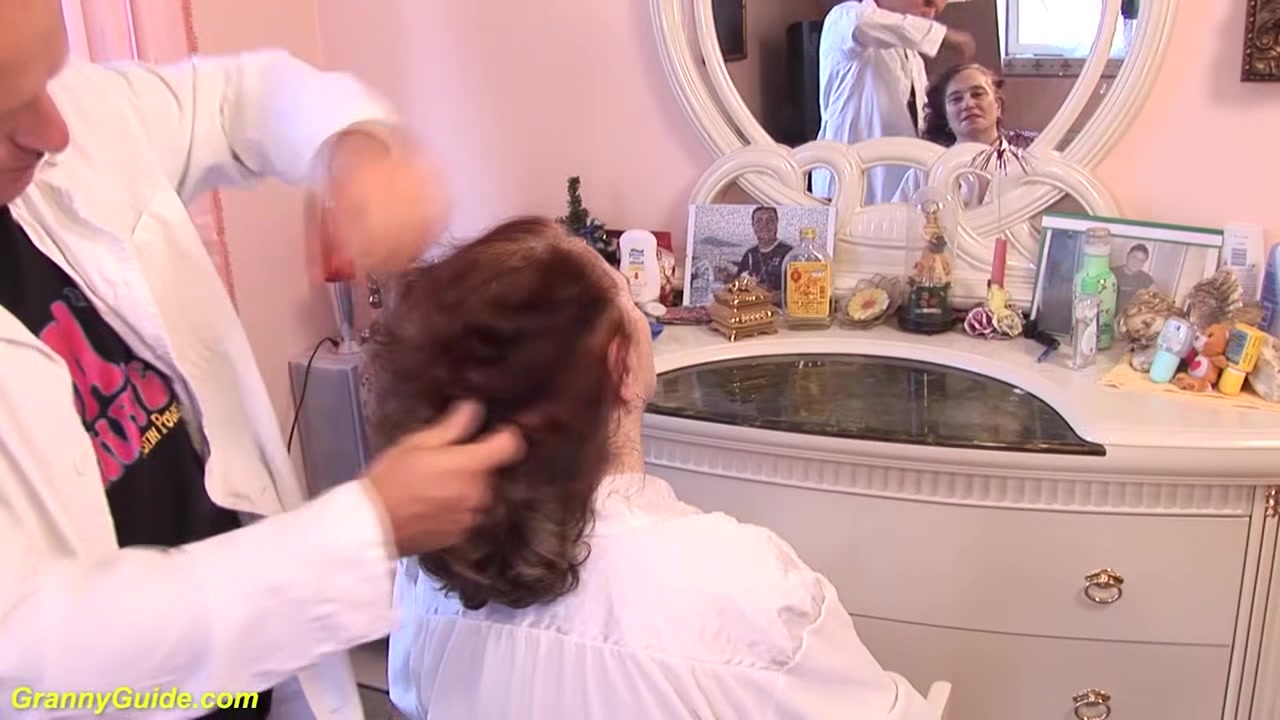 69 years Step mom fucked by hairdresser