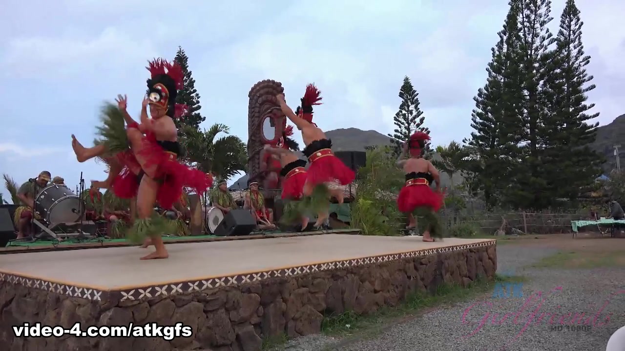 Audrey Royal in Audrey gets picked to go up on the luau stage... of course - ATKGirlfriends