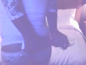 Trans bride stroking