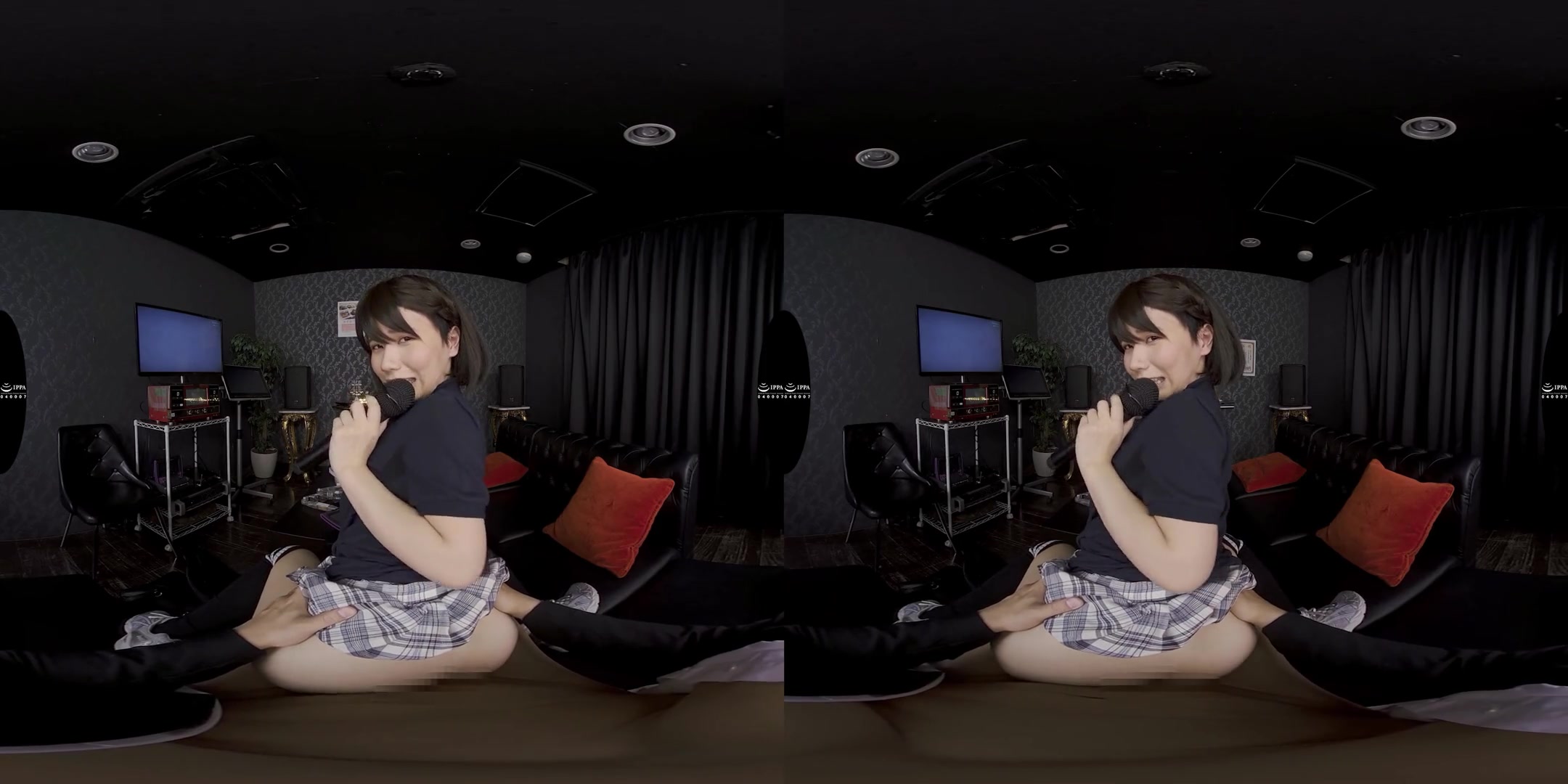 Locked in the Karaoke Box Sex Club; Horny Japanese teen 18+ One on One Hardcore