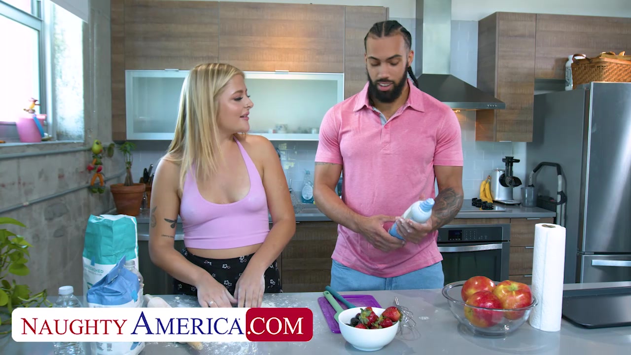 Cute blonde Jill Taylor loves her pie filled with cream