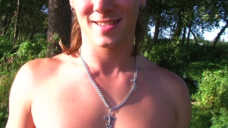 Wild outdoor party porn with hawt guy making 2 dongs cum