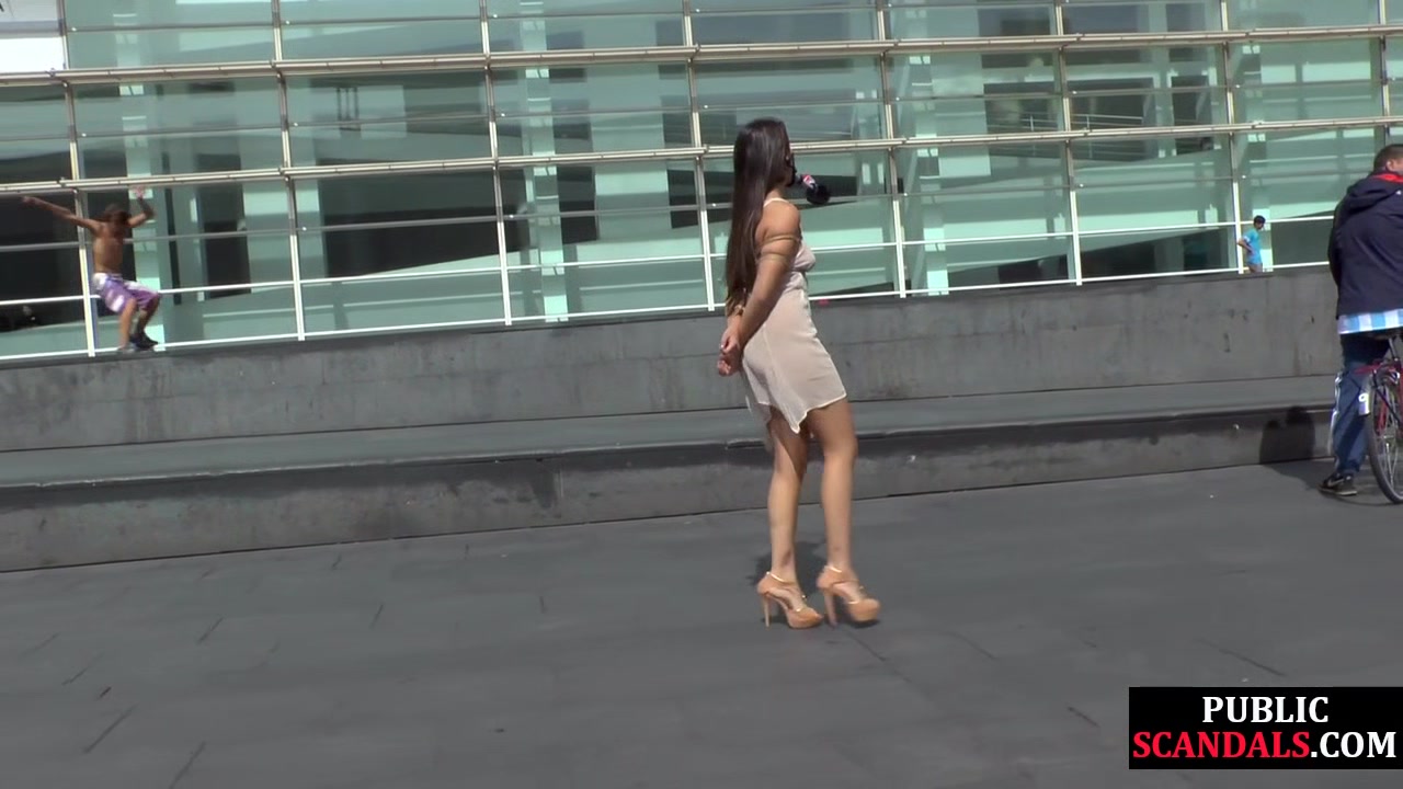 Real newbie gets public spanked and facefucked before jizz
