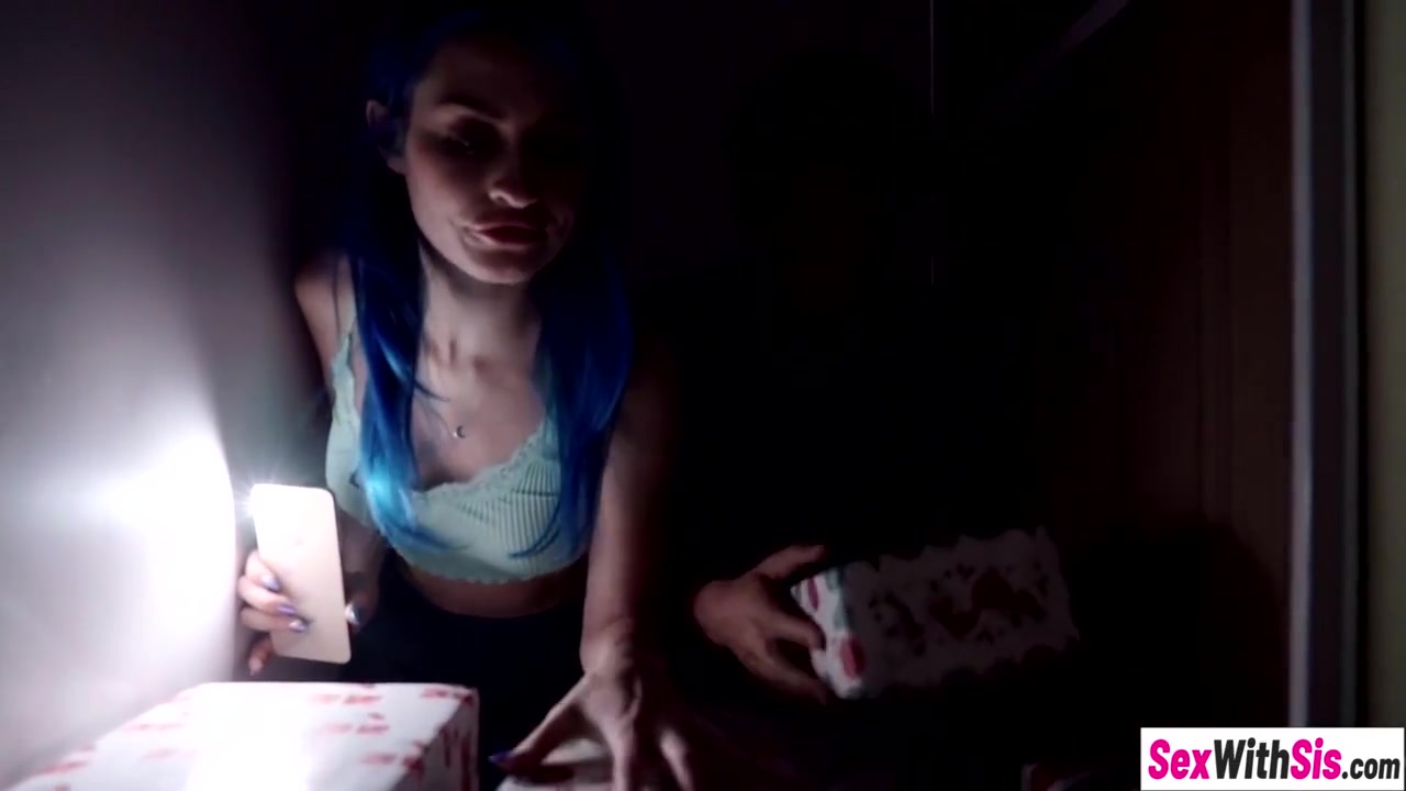 teen 18+ stepsister wraps herself up for big stepbrother