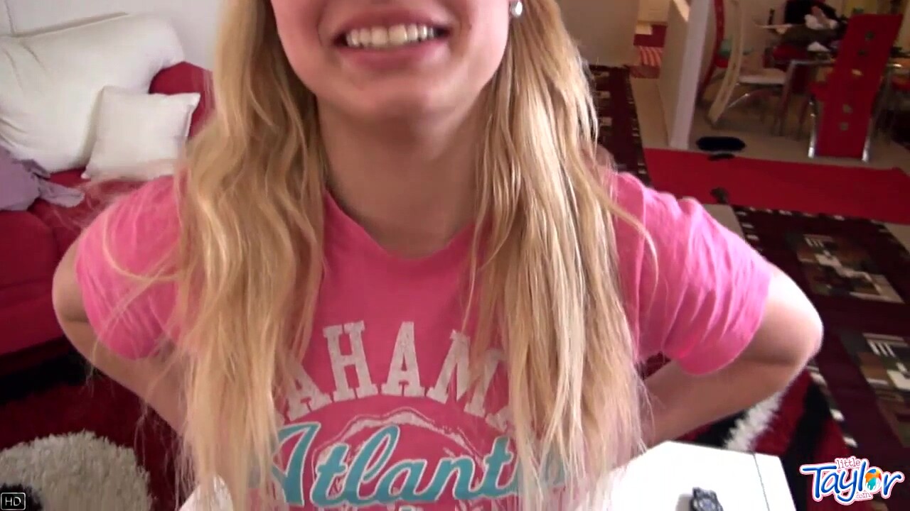Slutty teen little taylor sucking on cock