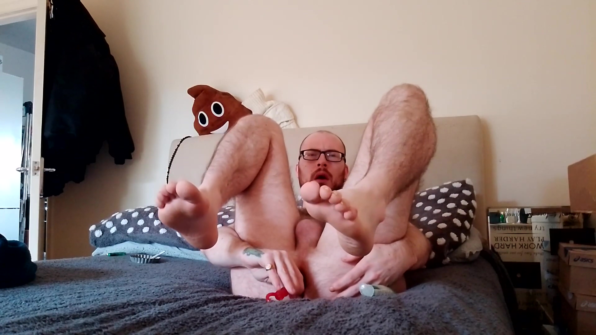 Smoking A Fattie And Playing With Toys Solo Male Masturbation