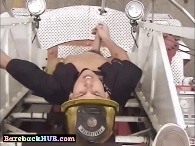 Fireman Jacking In The Uniform