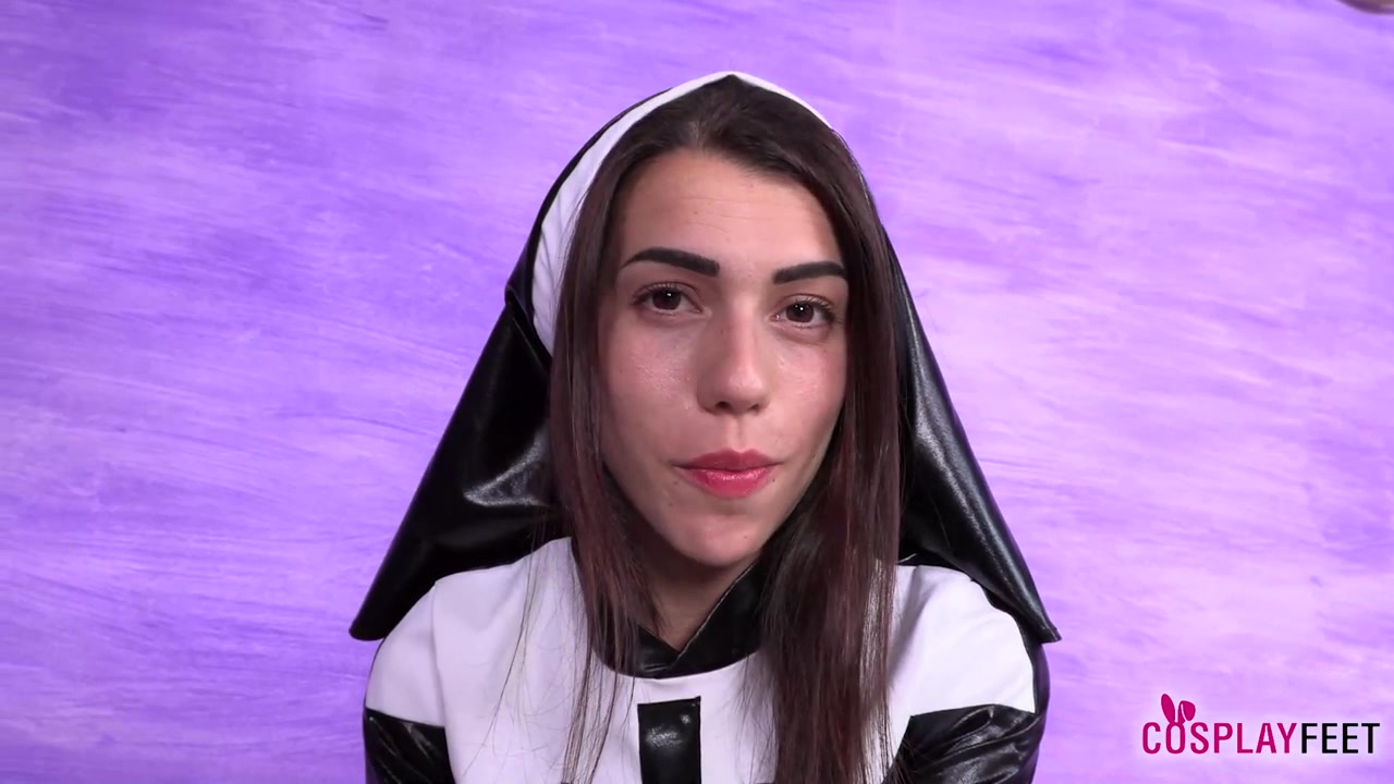 Dazzlingly beautiful Petra in a super sexy nun costume