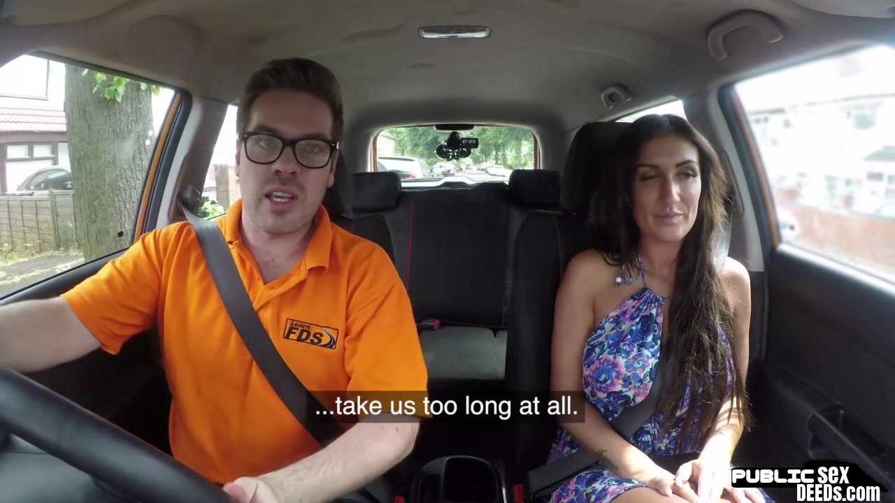 Bombshell MILF drilled by car instructor in POV car fuck