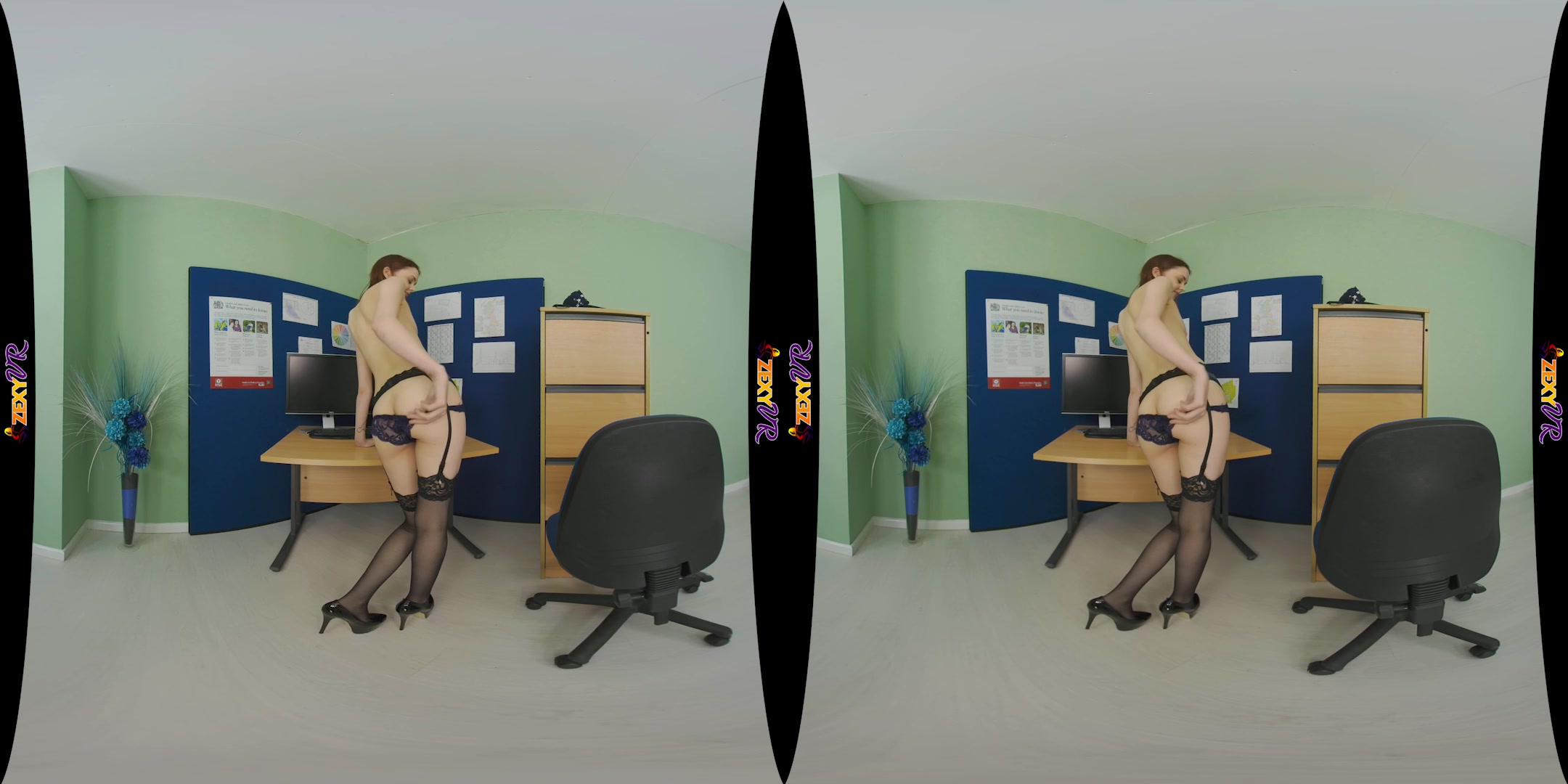 Office Cutie featuring Kourtney E - ZexyVR