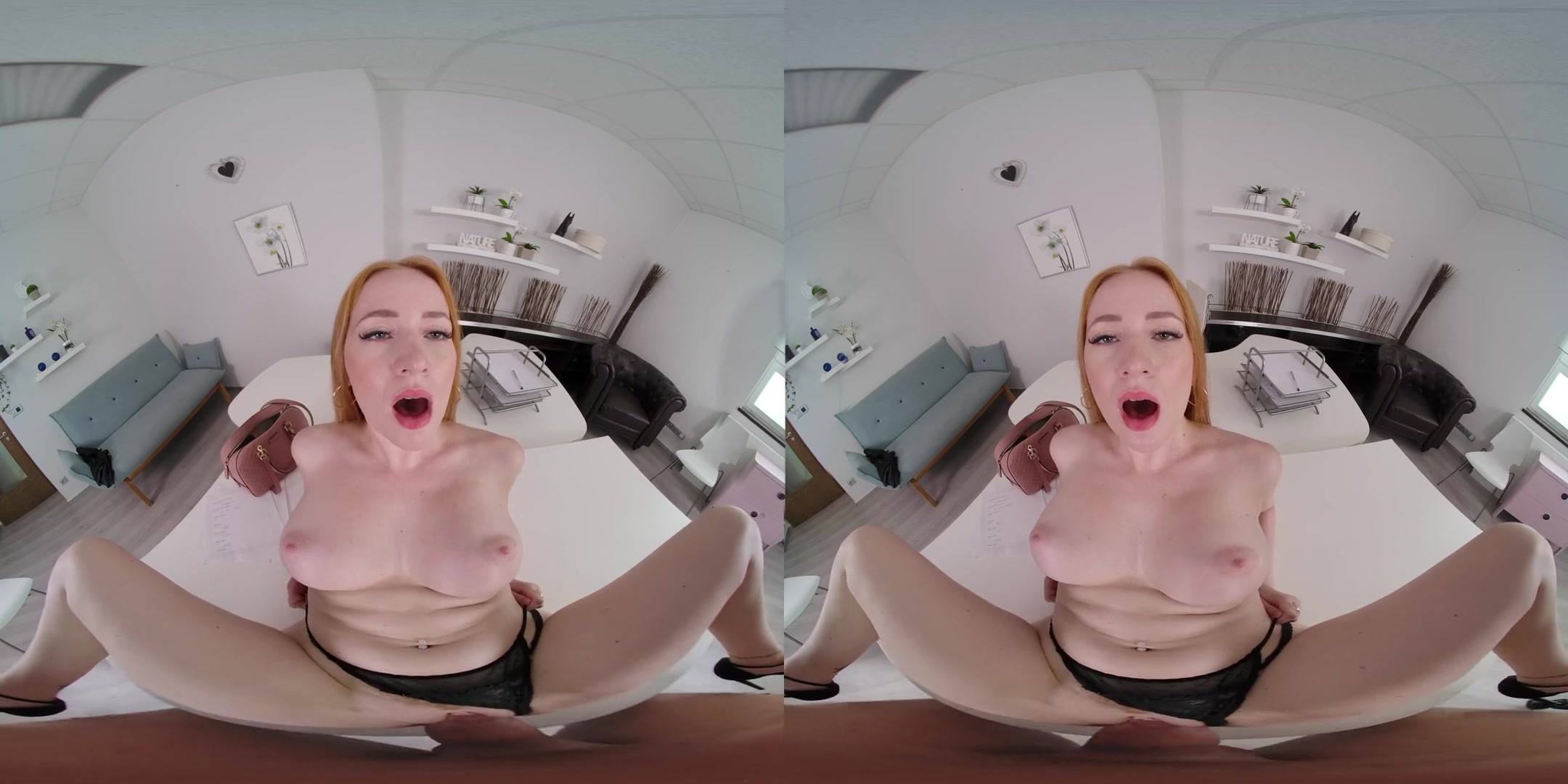 Redhead Fashionista - Big Tits Redhead Boss Fucks in the Office