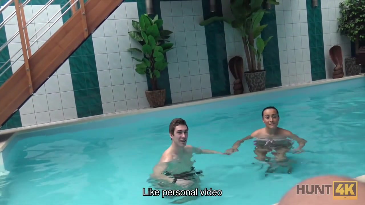 HUNT4K. Cuckold swims while handsome stranger has fun with his girl