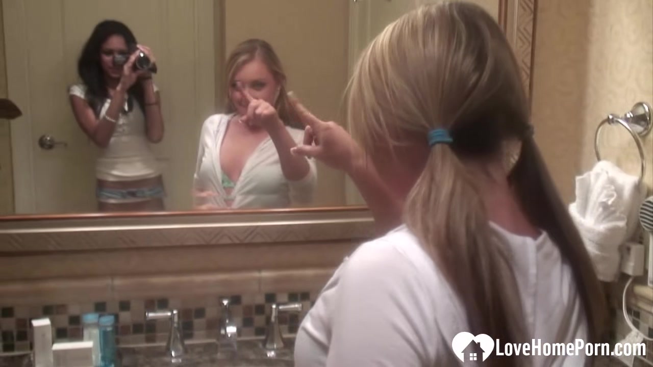Taking a shower and exposing her beauty
