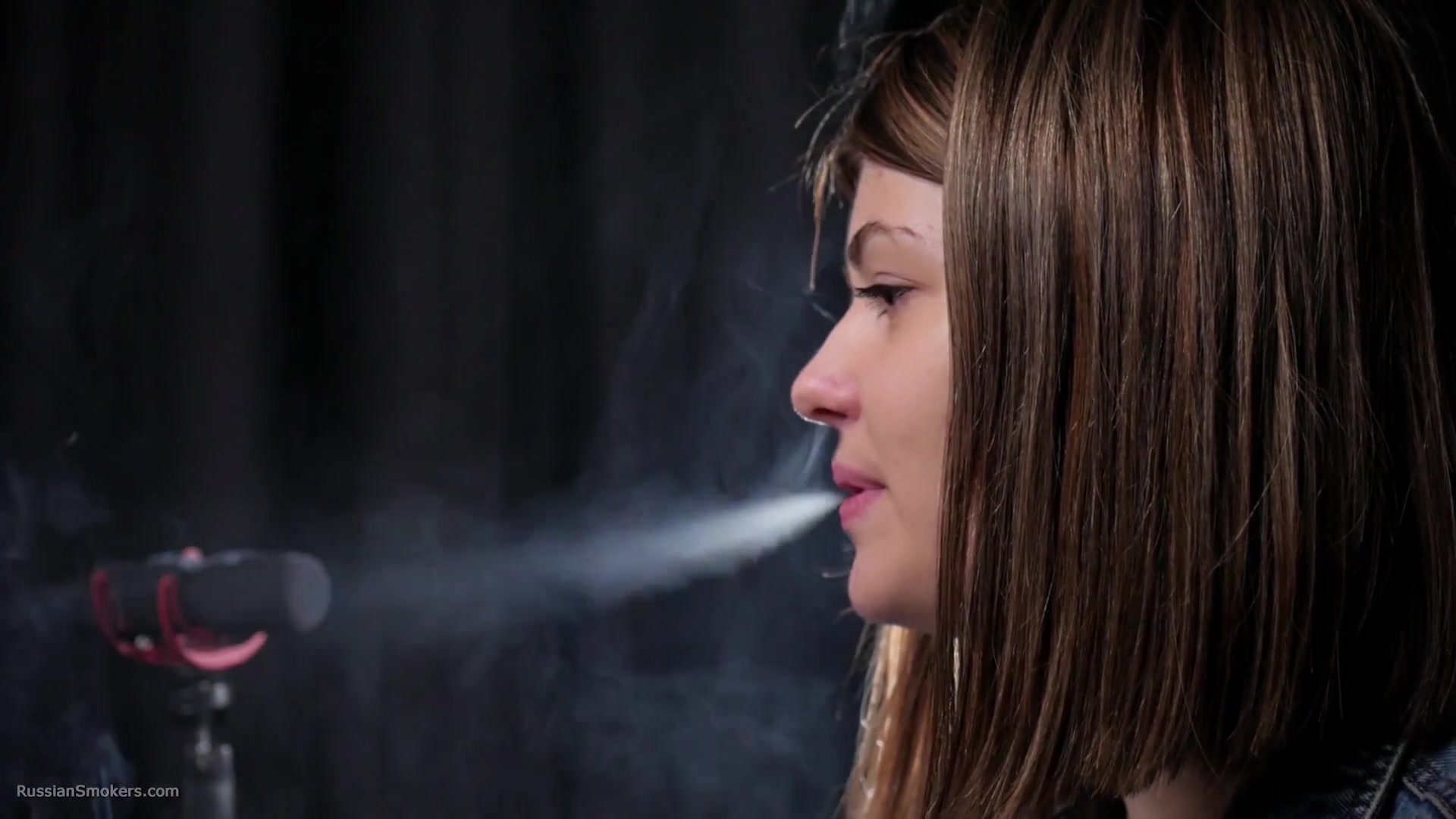Side View Of Smoking 100mm Cigarette