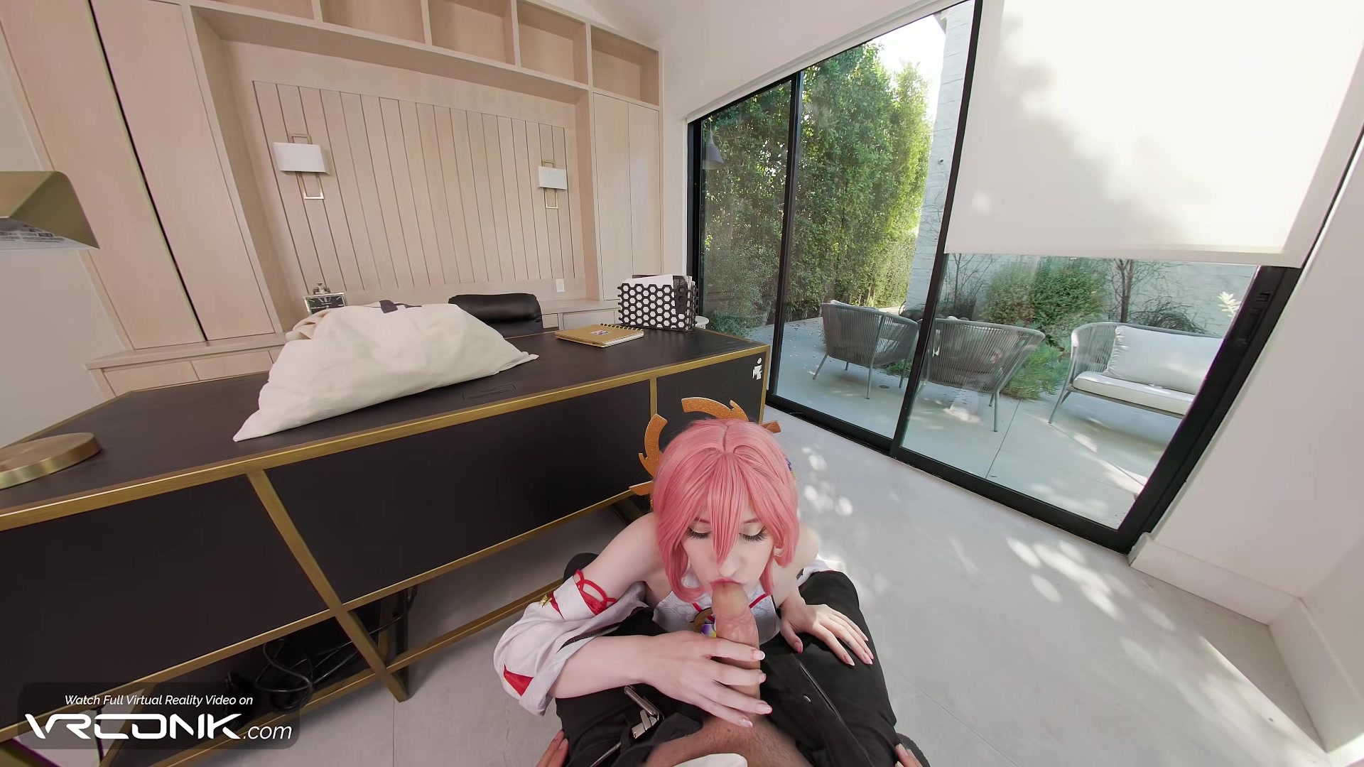 VR Conk Genshin Impact Yae Miko A sexy teen 18+ Cosplay Parody PT1 With Melody Marks In HD Porn