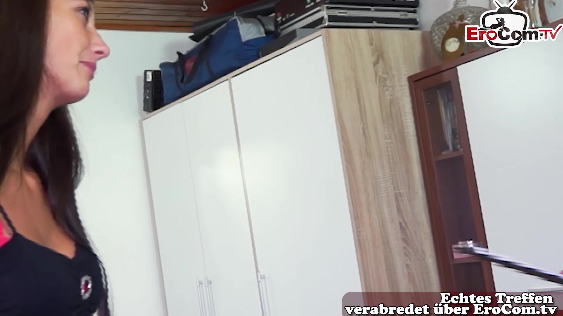 German skinny student teen 18+ fucks with a bodybuilder