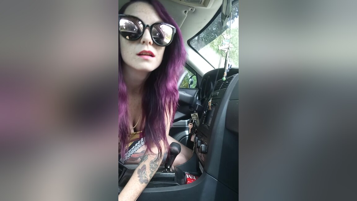 Public Masturbation In A Sports Car At The Park - Ladythetramp