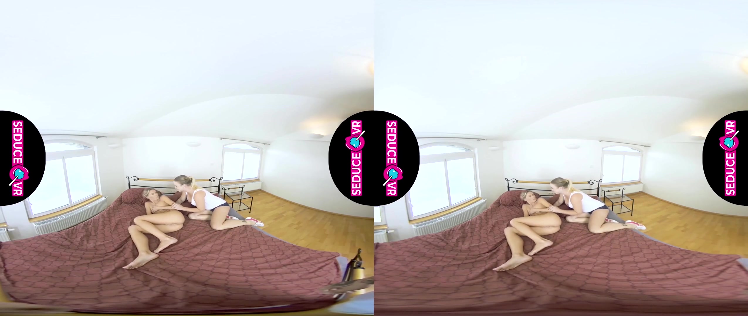 Prank Gone Right - Amateur Lesbian Babes on the Bed Start MFF Threesome