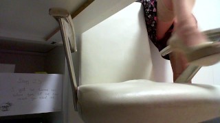 MASTURBATE AT WORK : DAY 23 :SPY UNDER MY SKIRT